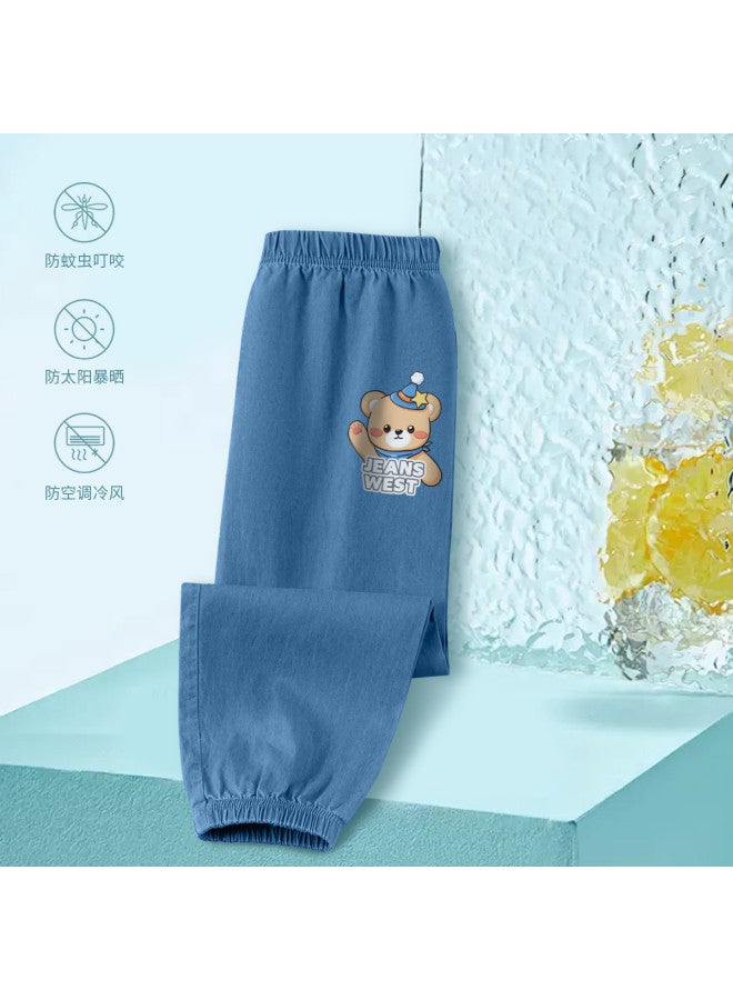 Jeanswest Girls' Pants Summer Thin Kids' Mosquito-repellent Jeans Pants For Big Girls Casual Sports Trousers - Image 2