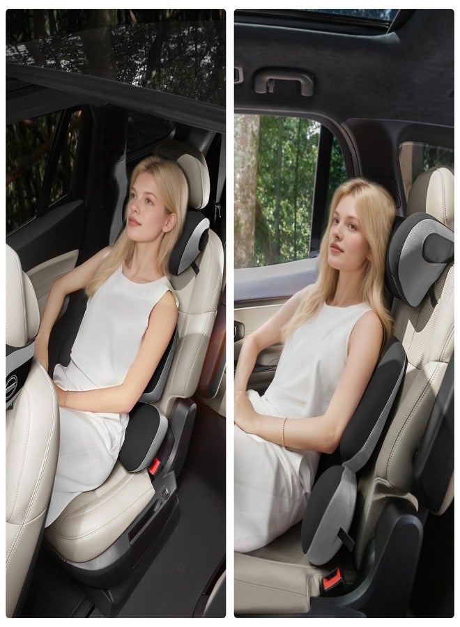 BEBAS Memory Foam Car Neck Pillow Black - Ergonomic Neck Support for Long Drive, Comfortable & Washable Cover, Pain Relief for Travel and Commuting (1-Pack) - Image 4