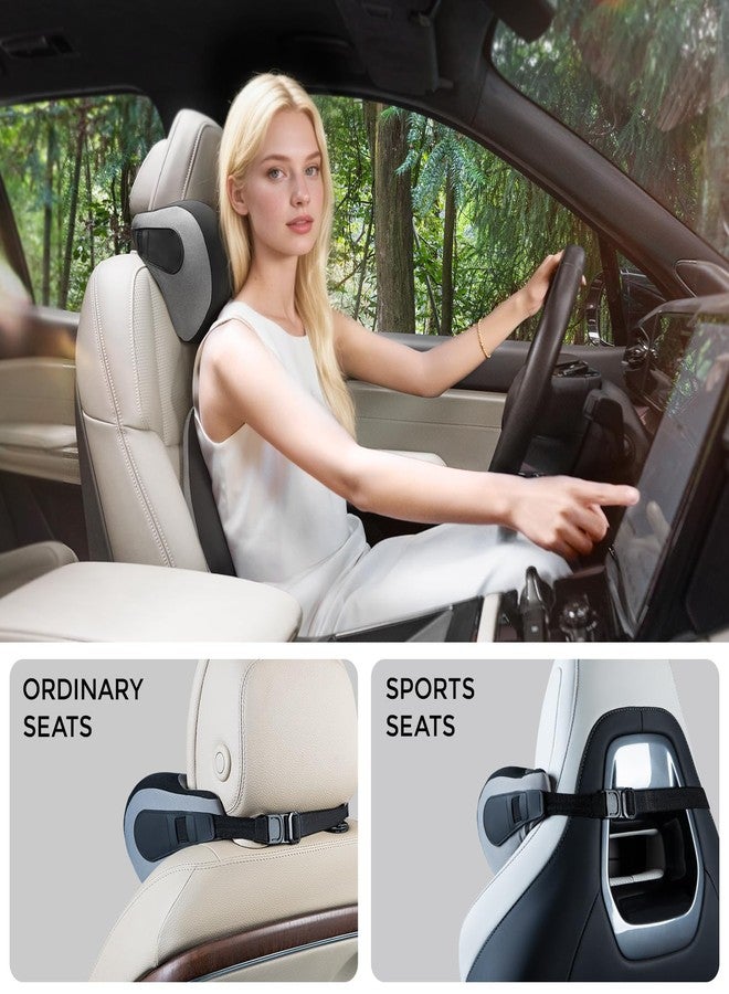 BEBAS Memory Foam Car Neck Pillow Black - Ergonomic Neck Support for Long Drive, Comfortable & Washable Cover, Pain Relief for Travel and Commuting (1-Pack) - Image 5