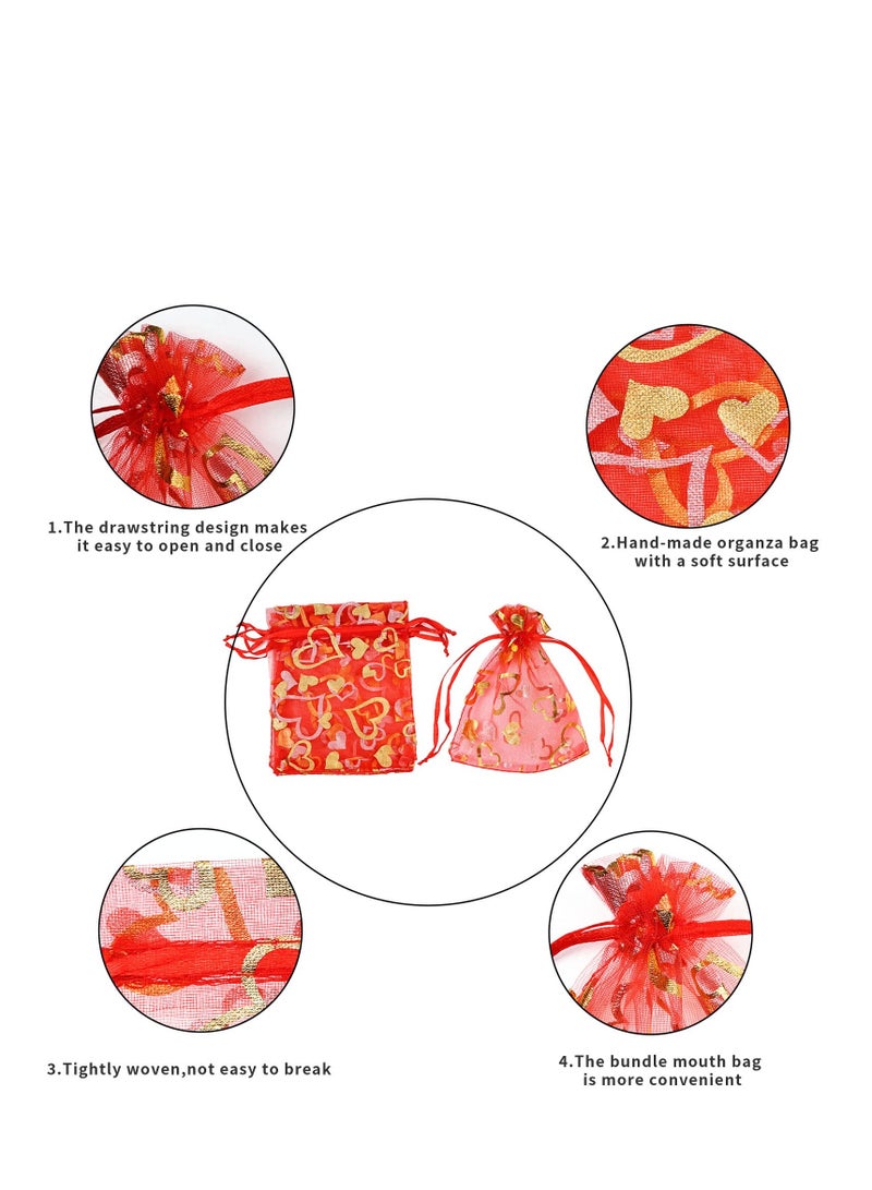 Zikra Small Mesh Jewellery Bag, Random Organza Gift Bags, Multicolour Wedding Favour Gift Bags Pouches, for Wedding, Birthday, Anniversary,Candy Bags,Jewelry bag - Image 3