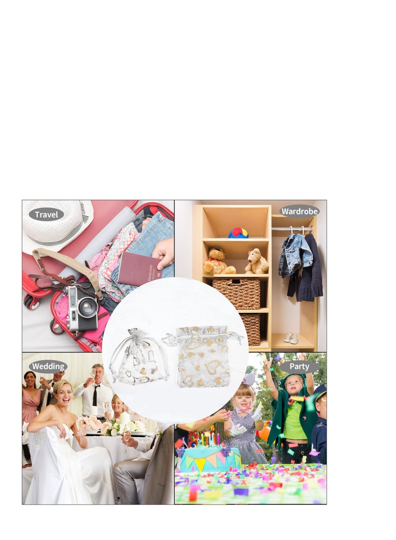 Zikra Small Mesh Jewellery Bag, Random Organza Gift Bags, Multicolour Wedding Favour Gift Bags Pouches, for Wedding, Birthday, Anniversary,Candy Bags,Jewelry bag - Image 4