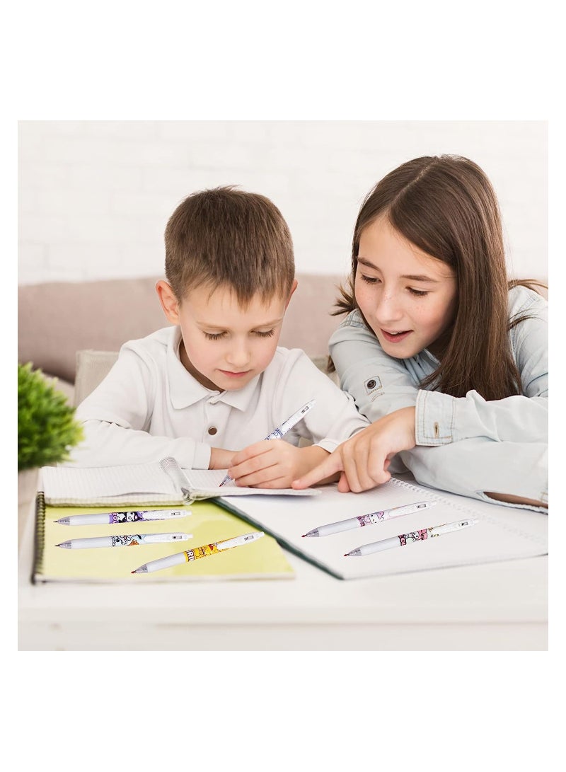 KASTWAVE Anime Cartoon Sanrio Gel Ink Pens Set, Kawaii Cute Neutral Black Ink 0.5mm Press Retractable Pen for Office School Supplies, 24 Pcs - Image 3