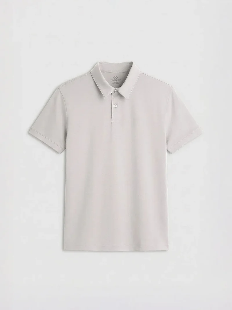 تومي لايف TOMMY Men's Cotton Elastane Polo T-Shirt
