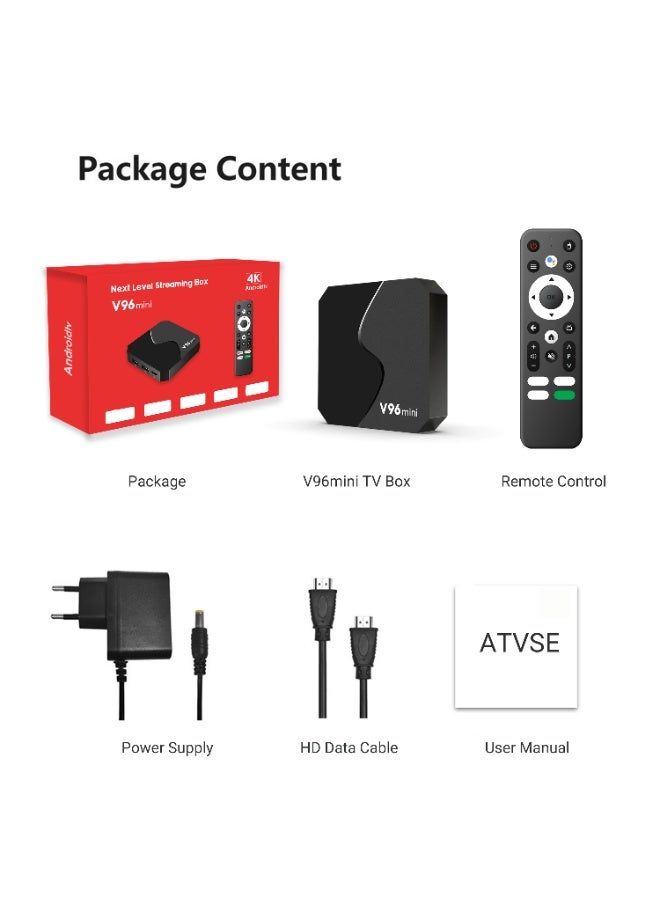 تي في صندوق تلفزيون Android V96 mini Android 12.0 BT5.0 للتحكم الصوتي عن بعد يدعم تطبيق IP صندوق تلفزيون 8K 4K - Image 4