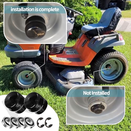 KINTLE 9040H Front Wheel Bushing to Bearing Conversion Kit W/Grease Compatible with Craftsman, Poulan, Husqvarna, Jonsered, Murray Lawn Mower Fits 532009040, 532124959, 91334, 491334MA, 5920H, 9040HR, 9040N - Image 5