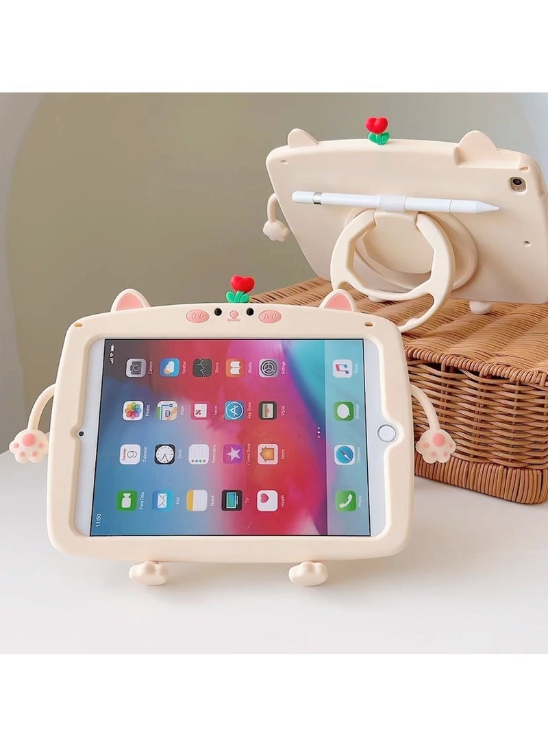 general Cute Cartoon Silicone Case for iPad 9th Generation/8th Generation/7th Generation (10.2 Inch, 2021/2020/2019) with Stand, Soft and Eco-friendly Case - Image 4