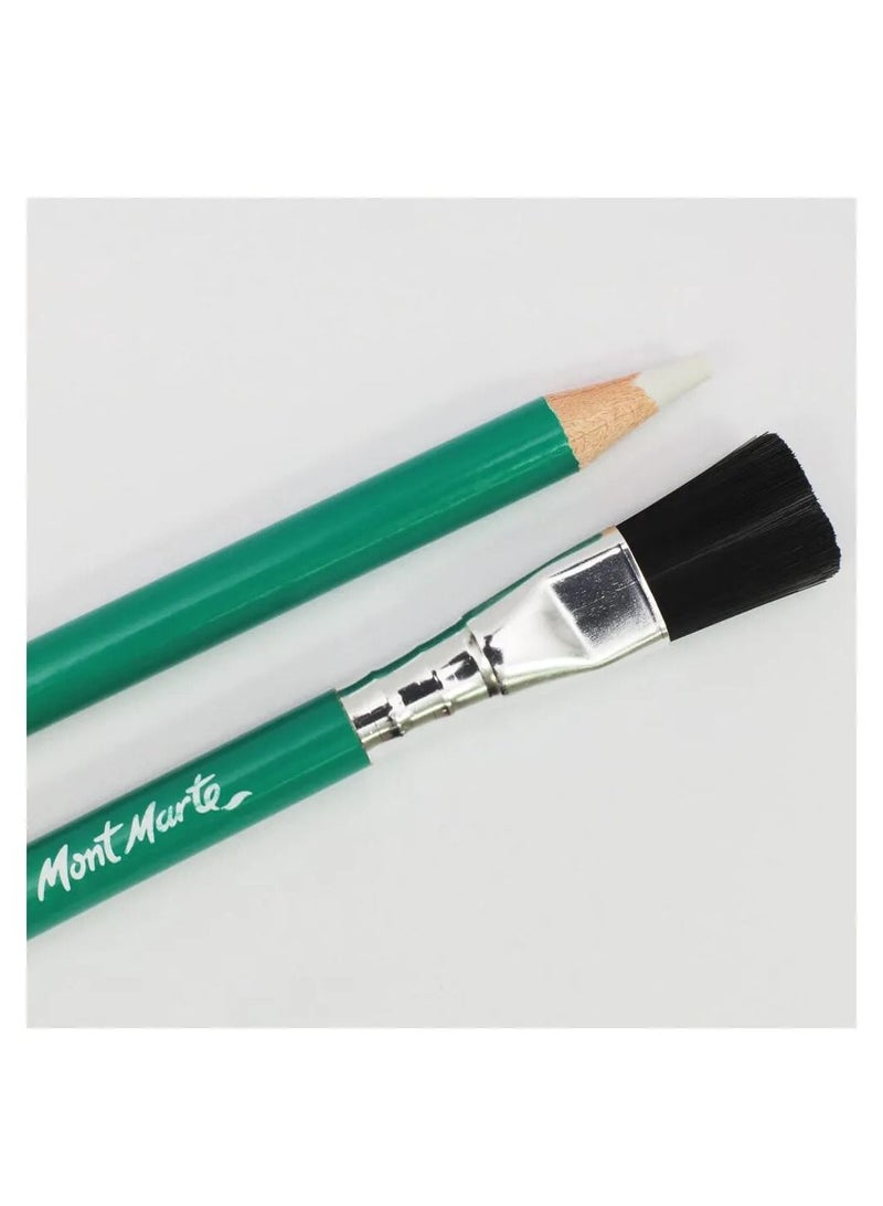 Mont Marte 2-Piece Signature Eraser Pencils With Brushes - Image 4