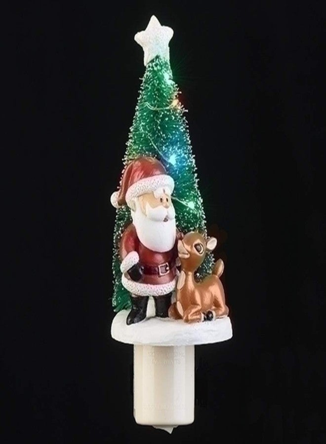 Roman 6.75" H Rudolph W/Santa Night- - Image 1