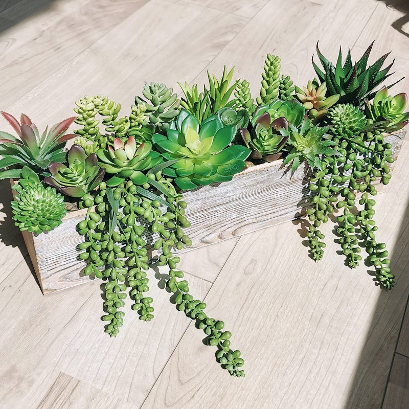 Winlyn Winlyn 21 Pcs Assorted Artificial Succulents Plants Unpotted Small Green String of Pearls Cacti Aloe Picks Fake Succulents Bulk for Succulent Garden Wreath Floral Arrangement Indoor Outdoor Home Decor  - Image 3