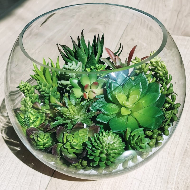 Winlyn Winlyn 21 Pcs Assorted Artificial Succulents Plants Unpotted Small Green String of Pearls Cacti Aloe Picks Fake Succulents Bulk for Succulent Garden Wreath Floral Arrangement Indoor Outdoor Home Decor  - Image 2