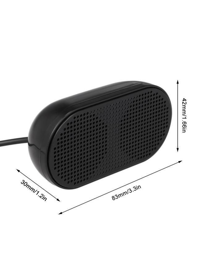 NIBEMINENT HK-5002 Portable USB Speaker for PC, Laptops Black  - Image 3