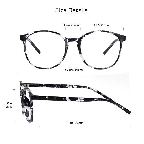 VisionGlobal Blue Light Blocking Glasses for Women/Men, Anti Eyestrain, Computer Reading, TV Glasses, Stylish Oval Frame, Anti Glare(Gray,No Magnification) - Image 3