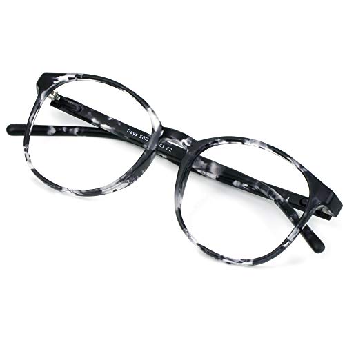 VisionGlobal Blue Light Blocking Glasses for Women/Men, Anti Eyestrain, Computer Reading, TV Glasses, Stylish Oval Frame, Anti Glare(Gray,No Magnification) - Image 1