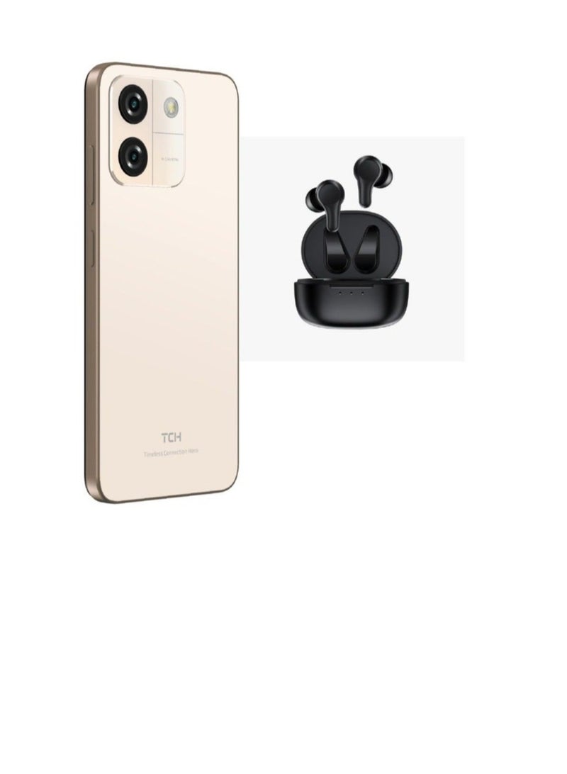 TCH Neo Gold 4GB+4GB RAM 64GB Dual Sim (International Version)  + L30 Wireless Earbuds Black(International Version) - Image 1