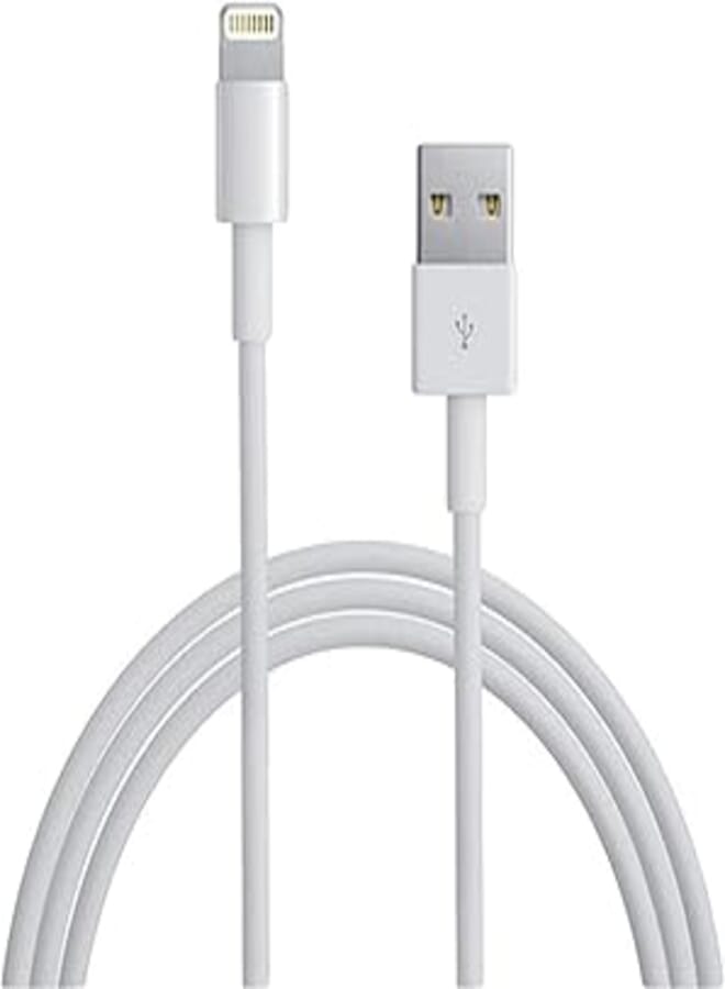 OR Charging Cable for iPhone devices White color Length 1 Meter Item No 1922 - 1 