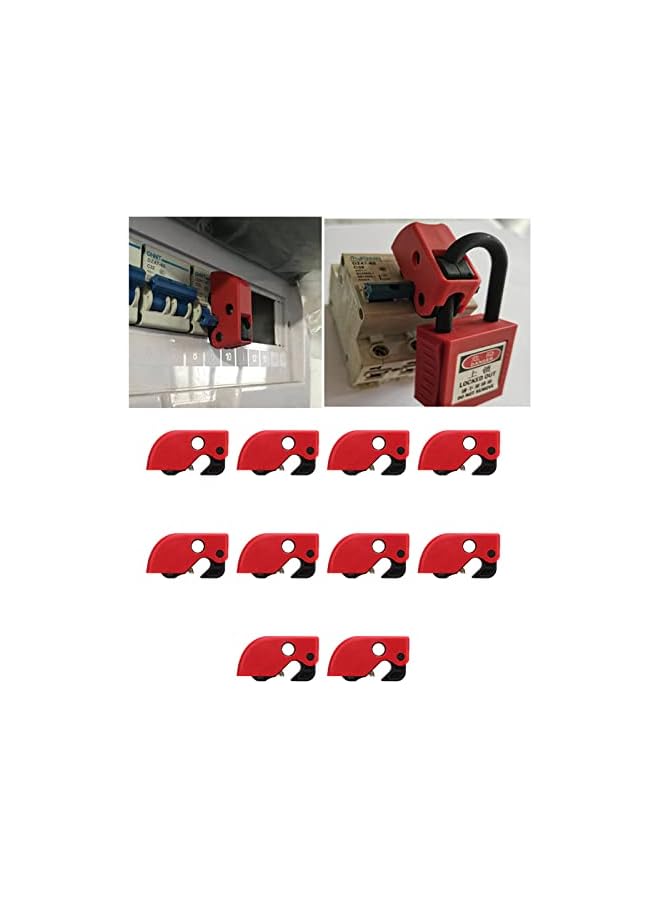 promass 10Pcs Circuit Breaker Lockout Device, Clamp On Safety Lock Set Kit - Easy to Lock Up, Universal Design, Great Materials, Simple Carrying, for Industrial, Chemical, Power - Image 3