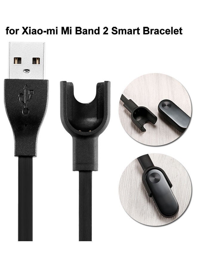 NIBEMINENT USB Charging Cable Charger Cord for Xiao-mi Mi Band 2 Clear - Image 1