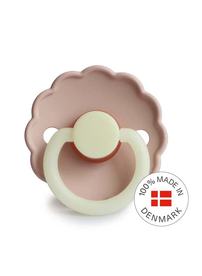 FRIGG Daisy Silicone Baby Pacifier 0-6M 2-Pack Blush Night/Cream - Size 1 - Image 4