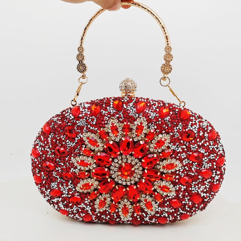 Explosions Sunflower Evening Bag Fashion Banquet Clutch Bag Dress Evening Bag Diamond-Studded Bag Party Bag - Image 4