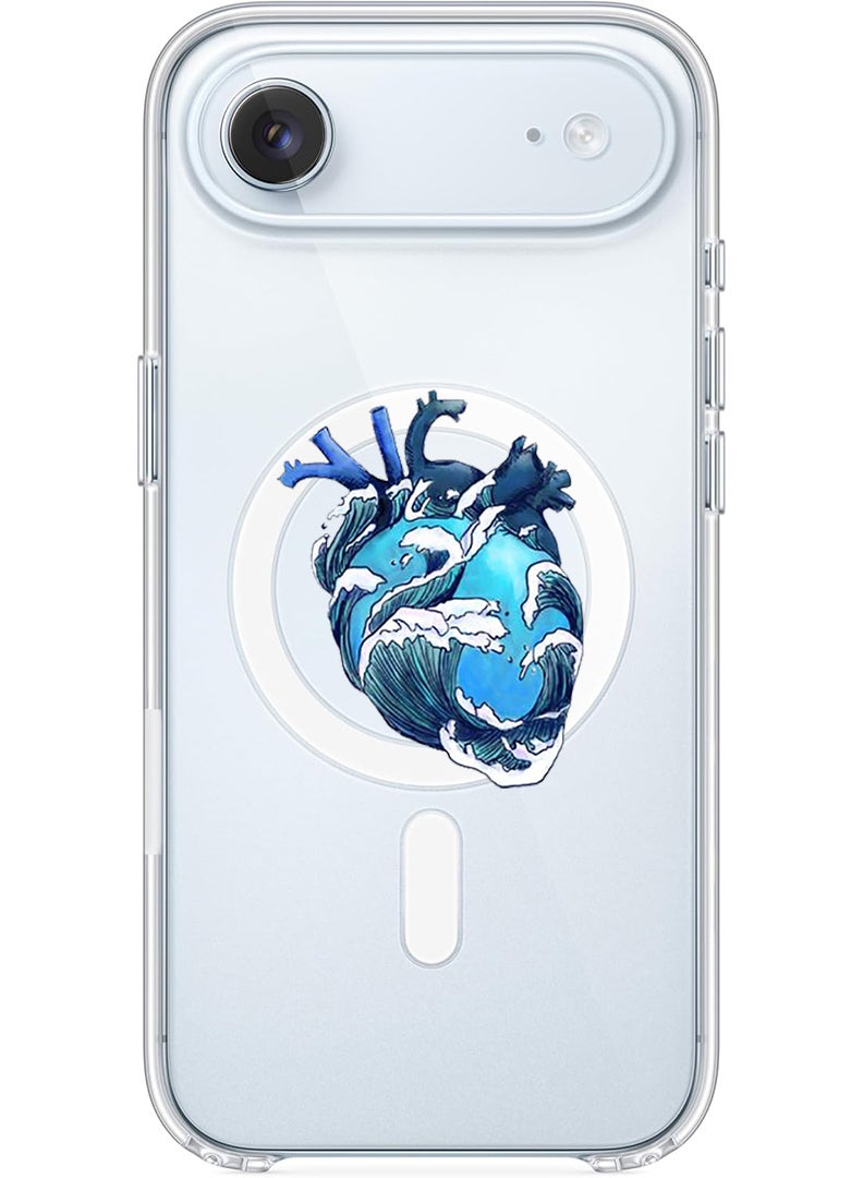 Theodor Magnetic Case for Apple iPhone 17 Air Compatible with MagSafe Wireless Charging, Shockproof Phone Bumper Cover - Heart - Image 1