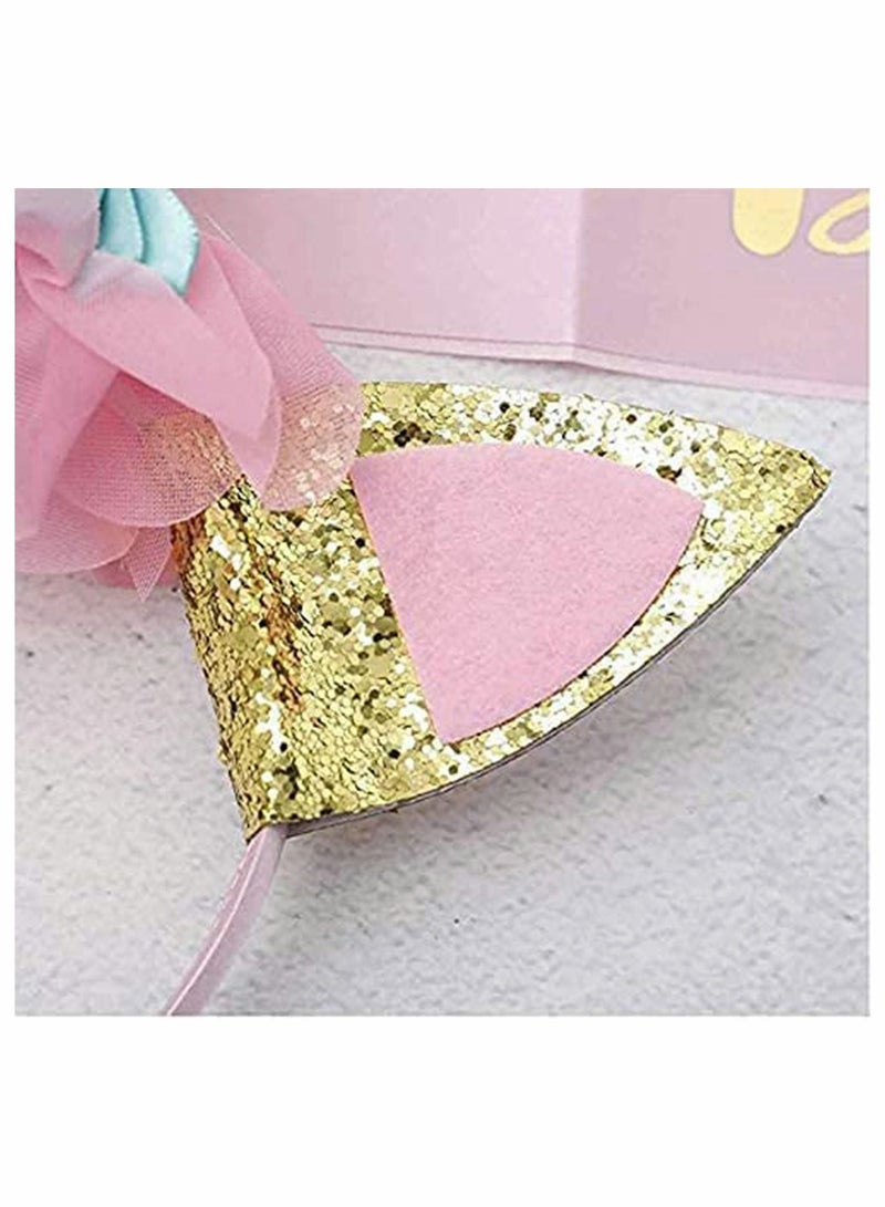 Excefore Unicorn Horn Head Party Kid Headband Fancy Dress Cosplay Decorative Photography Props for Kids, 5 Pack - Image 5