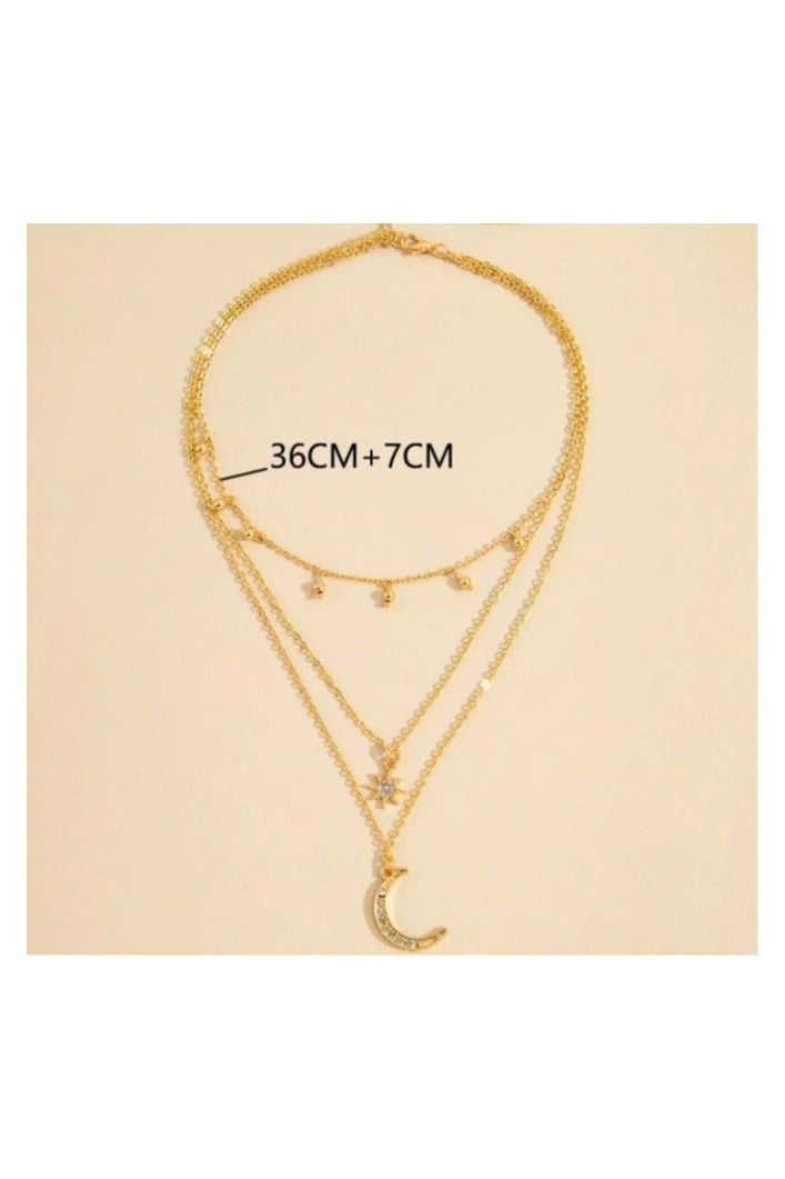 Goolsky Trending Metal Crescent Moon & Star Necklace with Rhinestones – Women’s Bell Charm Pendant Jewelry, Sparkling - Image 4