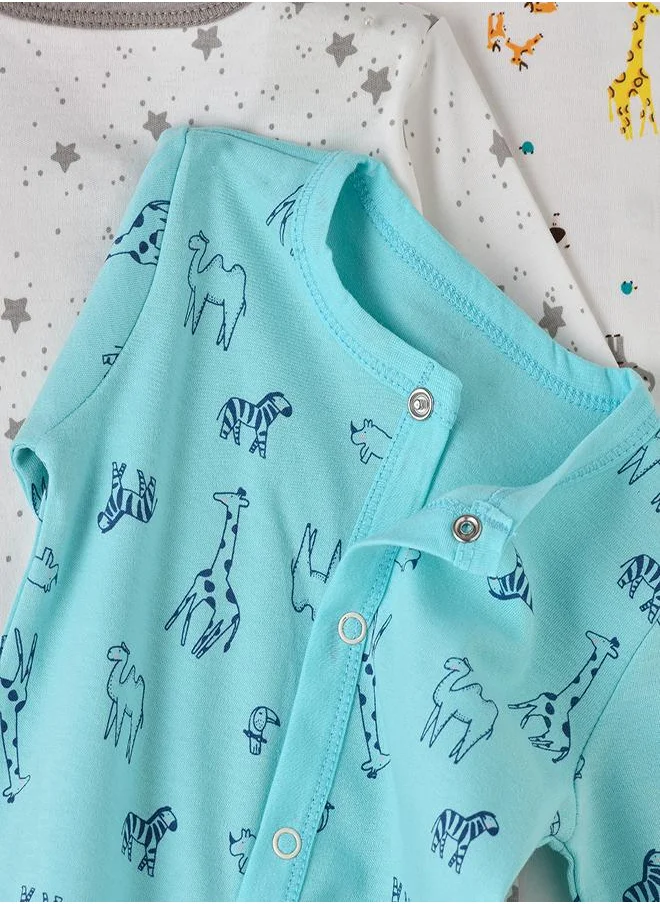 babyqlo Safari Animal Adventure Romper Set of 3