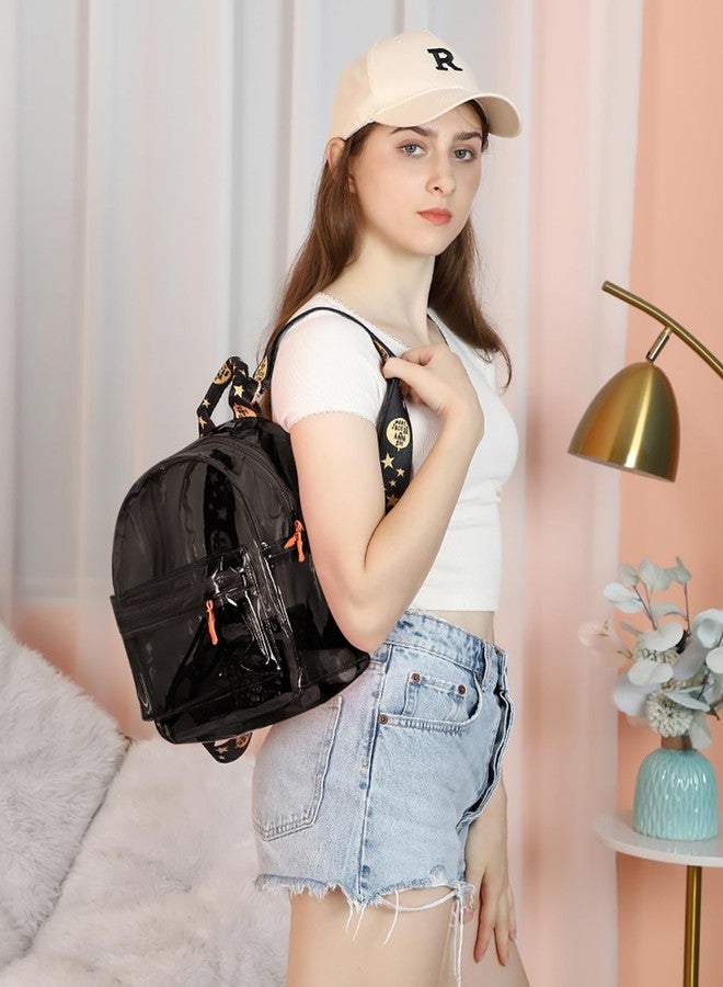 TINYAT Transparent Small Clear Backpack Waterproof Cute Clear Mini Bag for College, Concerts, Sports, Travel and Daily Use - Image 2