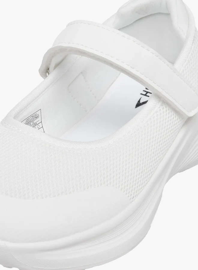 Dash Girls Textured School Shoes with Hook and Loop Closure