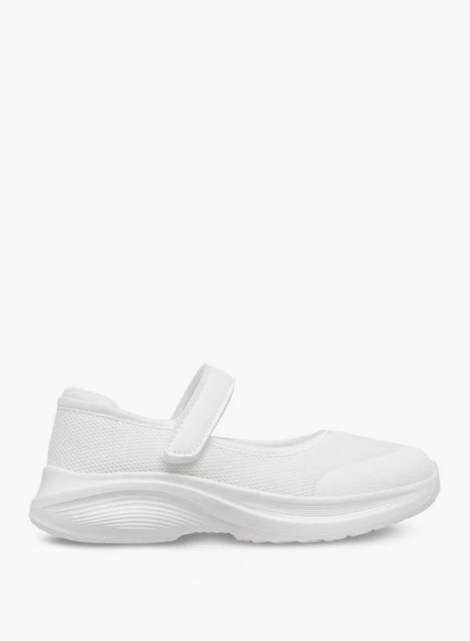 Dash Girls Textured School Shoes with Hook and Loop Closure