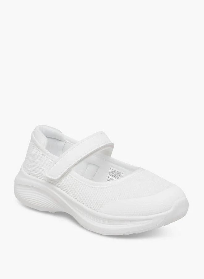 Dash Girls Textured School Shoes with Hook and Loop Closure