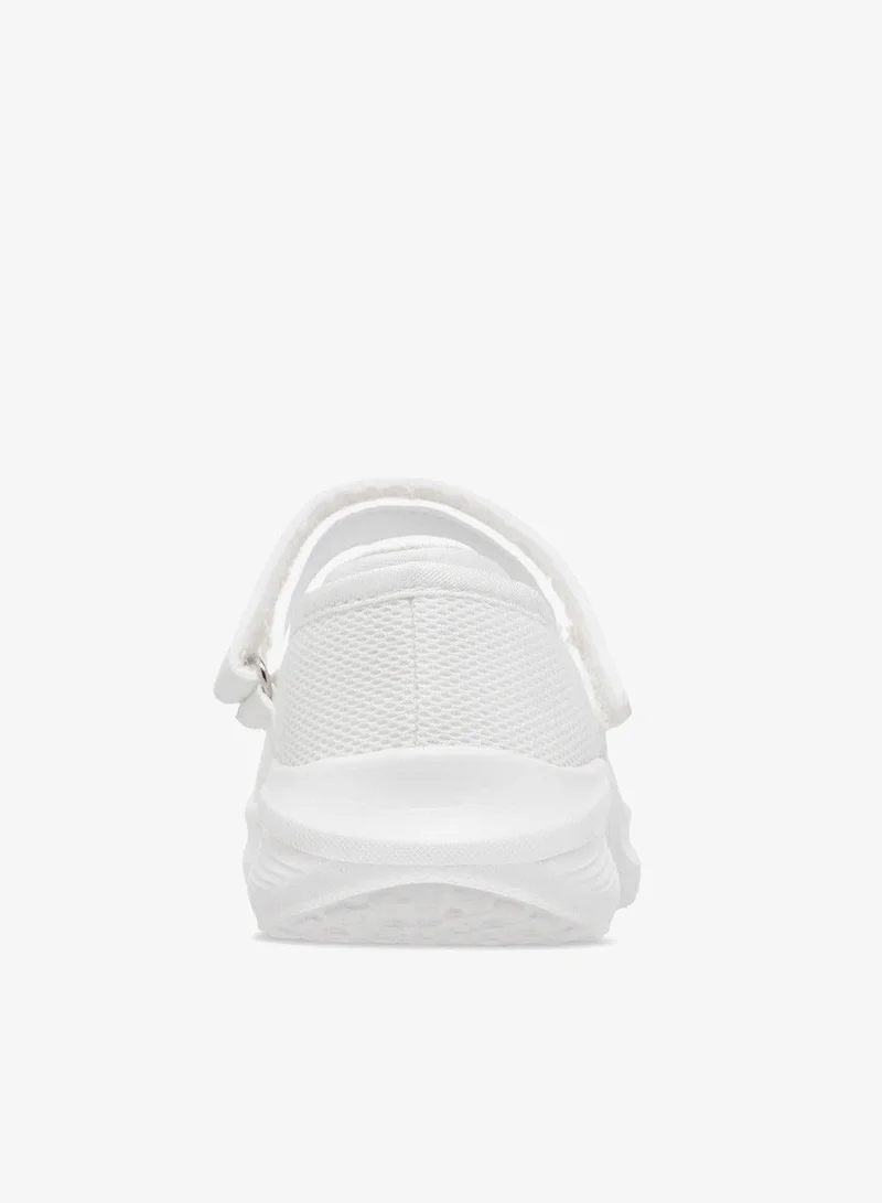 Dash WHITE Girls Textured Hook & Loop School Shoes for Women | Best Price UAE