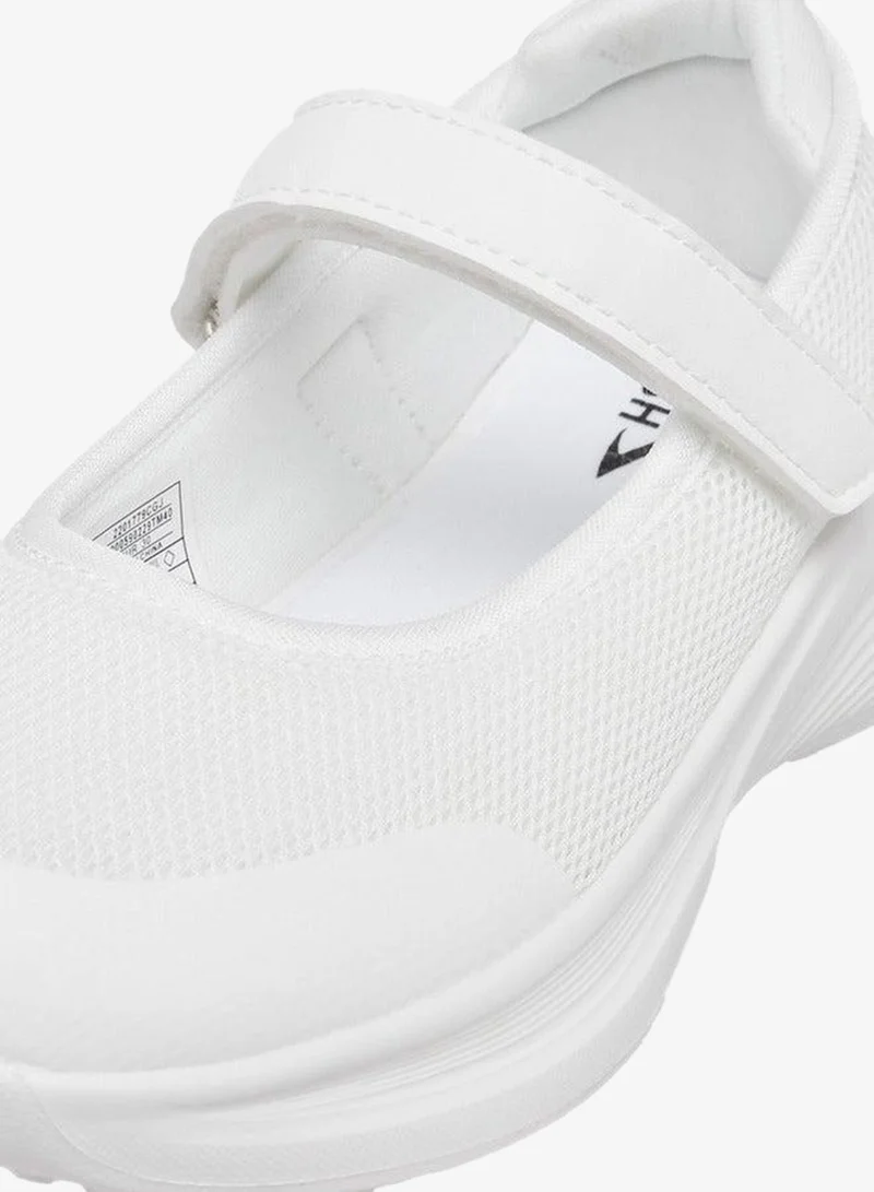Dash WHITE Girls Textured Hook & Loop School Shoes for Women | Best Price UAE