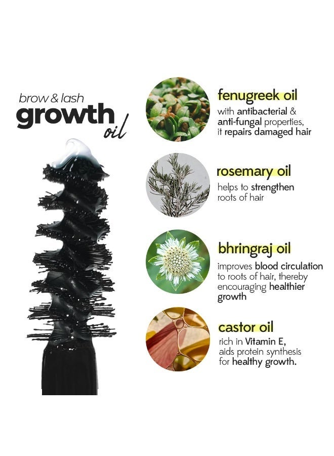 Ruby's Organics Eyelash & Eyebrow Growth Oil for Overnight Use, Organic & Natural, Infused with Rosemary, Bhringraj & Castor Oil, Nourishes & Promotes Hair Growth, Repairs Hair Follicles, Cruelty-Free, 6ml - Image 2