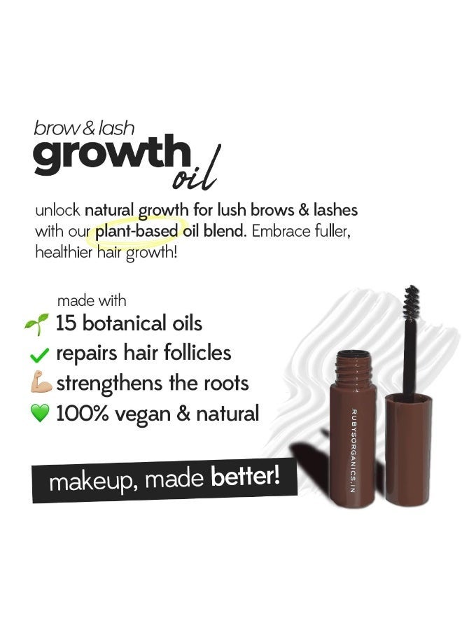 Ruby's Organics Eyelash & Eyebrow Growth Oil for Overnight Use, Organic & Natural, Infused with Rosemary, Bhringraj & Castor Oil, Nourishes & Promotes Hair Growth, Repairs Hair Follicles, Cruelty-Free, 6ml - Image 4