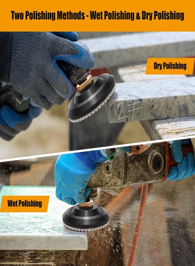 COITEK 13 Packs 4 Inch Diamond Polishing Pads with Backer Pad, COITEK Wet/Dry Polish Pad Kit for Drill Grinder Polisher 50-8000 Grit Pads for Granite Marble Concrete Polishing - Image 5