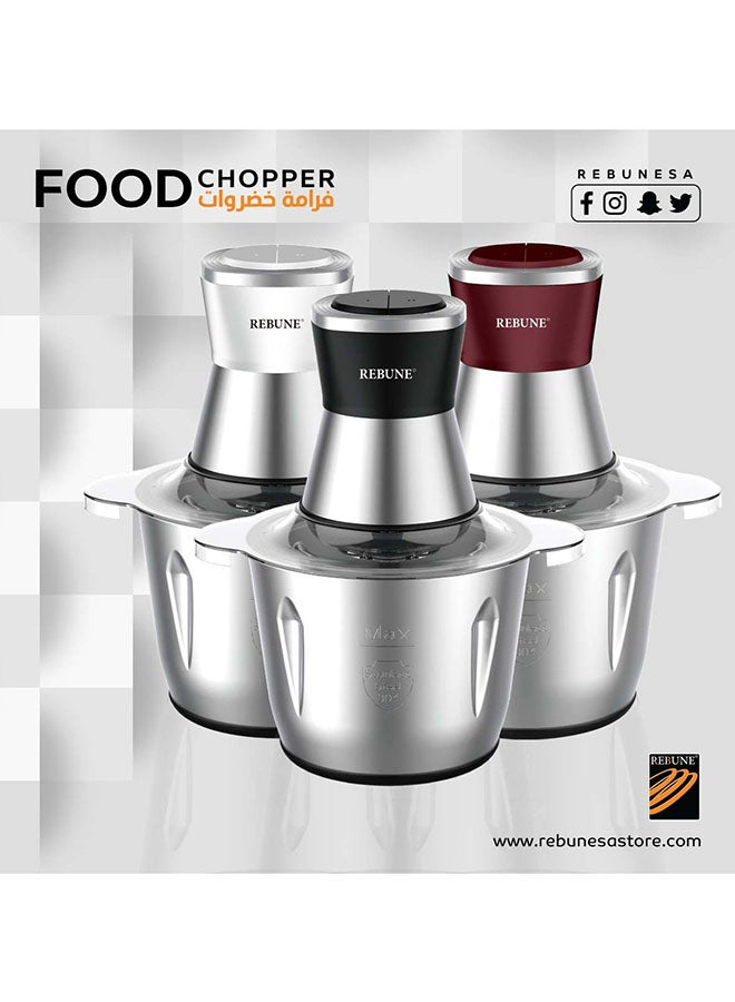 REBUNE Electric Food Grinder With 2 Speed Levels 500 W RE-2-100 Blue - Image 3