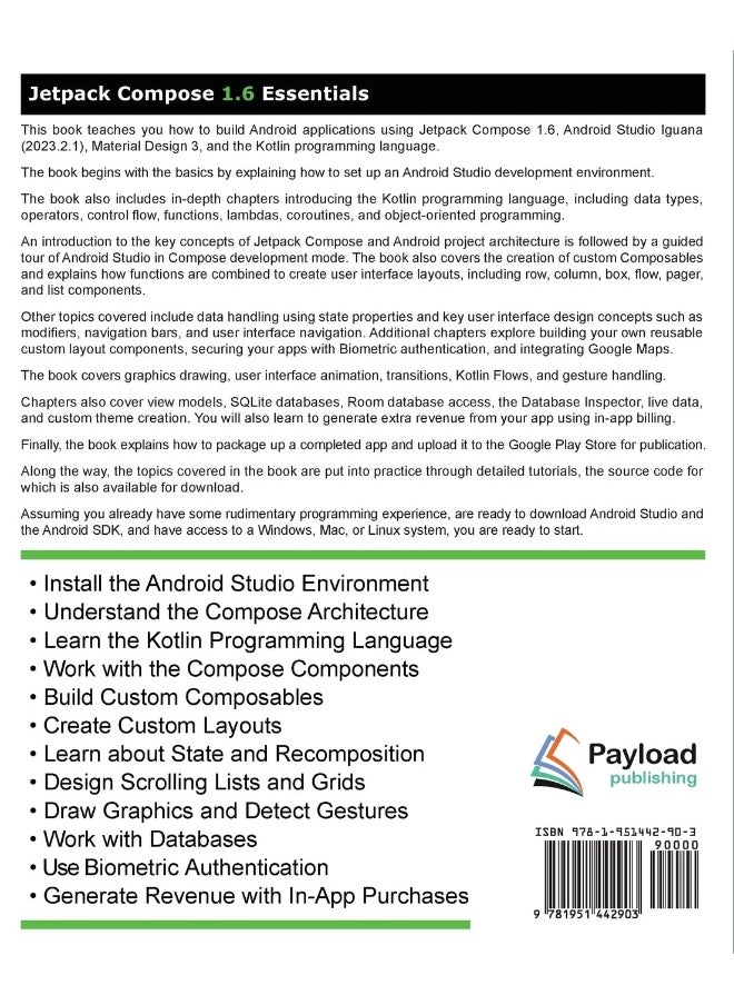 Jetpack Compose 1.6 Essentials: Developing Android Apps with Jetpack Compose 1.6, Android Studio, and Kotlin  - Image 2