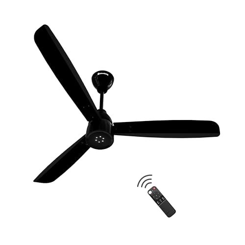 atomberg Renesa Enzel 1200mm BLDC Ceiling Fan with Remote | 5 star | Advance Air+ Technology | LED Speed Indicator | Low Noise | Sleek Design | Power Saving | 3 Year Warranty | Gloss Black - Image 1