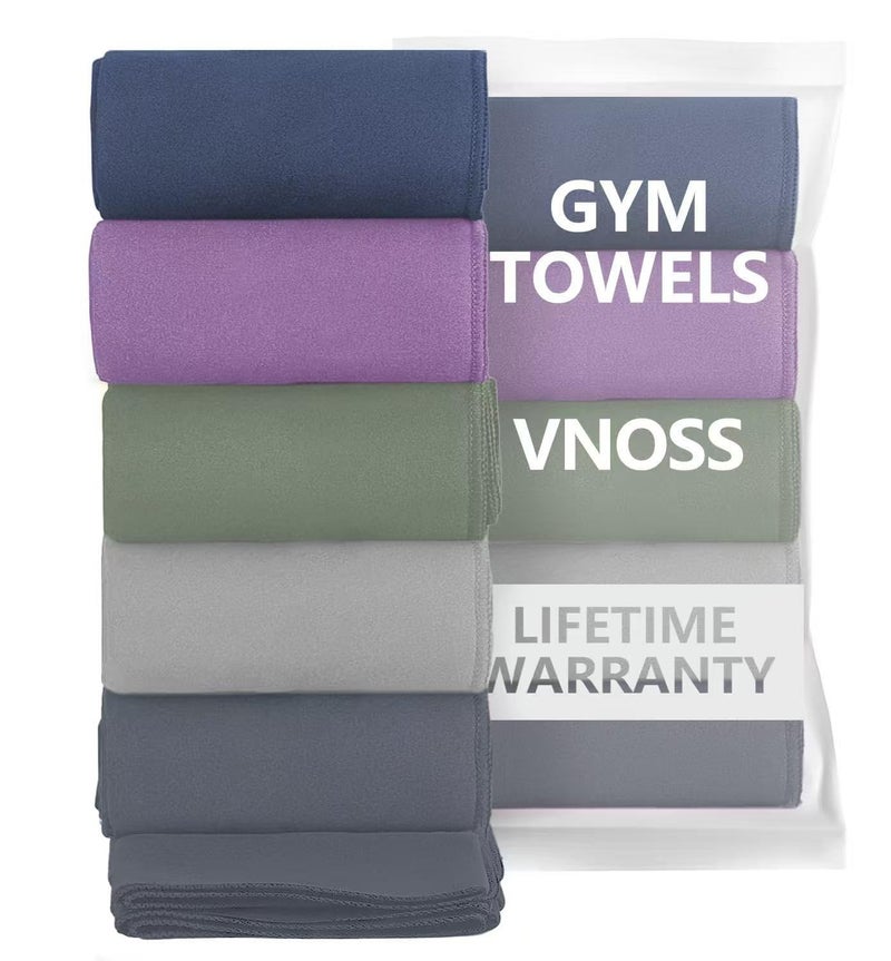 Vnoss Microfiber Gym Towels Quick Dry Highly Absorbing OdorFree for Women Men Gym Towel for Hot Yoga Tennis Working Out Camping Set of 516 27 Inch Multicolor - Image 2