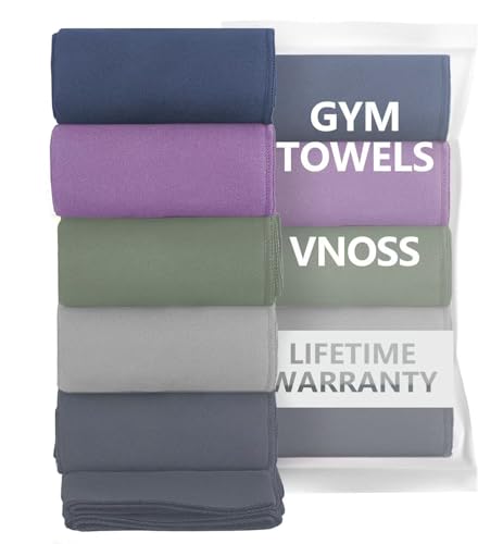 Vnoss Microfiber Gym Towels Quick Dry Highly Absorbing OdorFree for Women Men Gym Towel for Hot Yoga Tennis Working Out Camping Set of 516 27 Inch Multicolor - Image 1