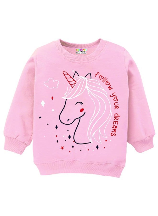 Kuchipoo Baby Girl Winterwear Sweatshirt and Trackpant Set (KUC-PSUT-121, 12-18 Months, Pink) - Image 3