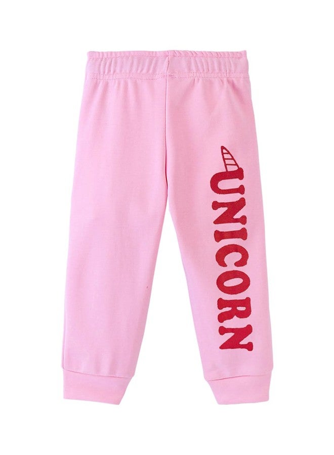 Kuchipoo Baby Girl Winterwear Sweatshirt and Trackpant Set (KUC-PSUT-121, 12-18 Months, Pink) - Image 4