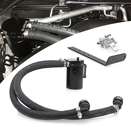 RYANSTAR RACING Ryanstar Oil Catch Can Kit Oil Separator Reservoir Tank Baffled Compatible with Ford F150 2.7EB 3.5EB 5.0L Passenger Side 2011-2021，Raptor 3.5L Ecoboost 2017-2021, Expedition 3.5L EcoBoost 2018-2021 - Image 1