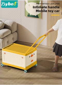Bybeo Baby Toy Storage Box With Wheels and Building Block Lid, Children Toys and Cloth Storage Bin, Organizer, Basket, Trunk for Kids Boys and Girls, Toddlers and Baby Nursery Room  - Image 4