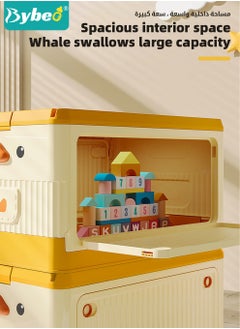 Bybeo Baby Toy Storage Box With Wheels and Building Block Lid, Children Toys and Cloth Storage Bin, Organizer, Basket, Trunk for Kids Boys and Girls, Toddlers and Baby Nursery Room  - Image 5