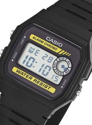 Men Silicone Digital Wrist Watch F-94WA-9DG - 40 mm - Black - view 4