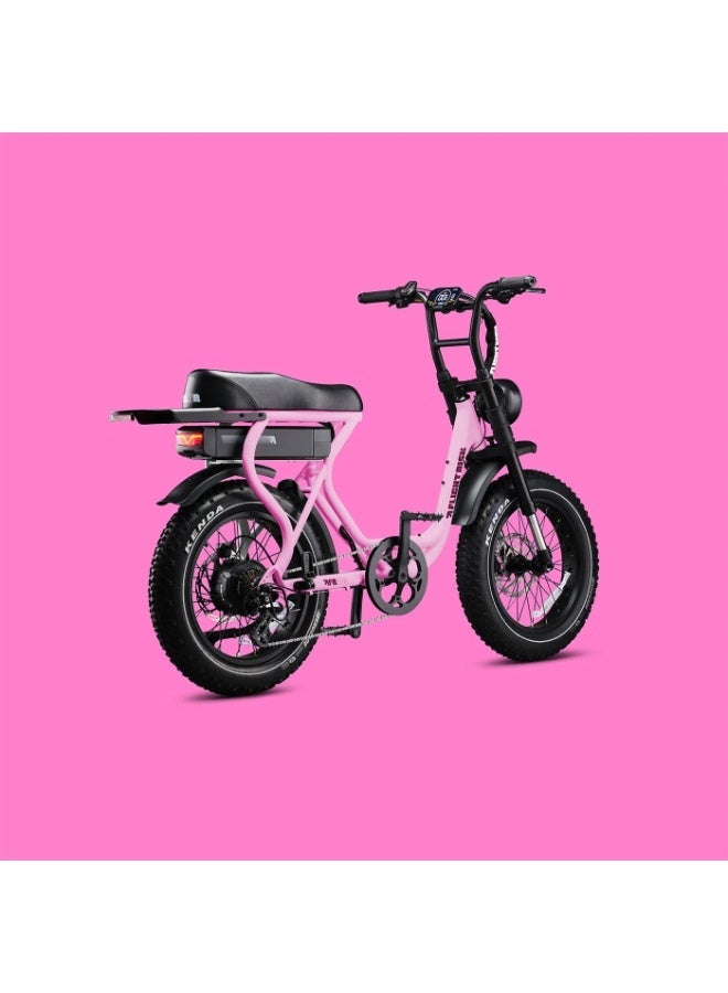 Flight Risk FR303 Electric Bike in Pink with Front Suspension, 500W Max Power Output and 2-Piston Tektro Hydraulic Disc Brakes - Image 5