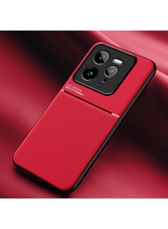 اس-توب جراب هاتف Realme GT7 Pro الكلاسيكي المائل والمحبب المغناطيسي PC الهجين المصنوع من مادة TPU - Image 1