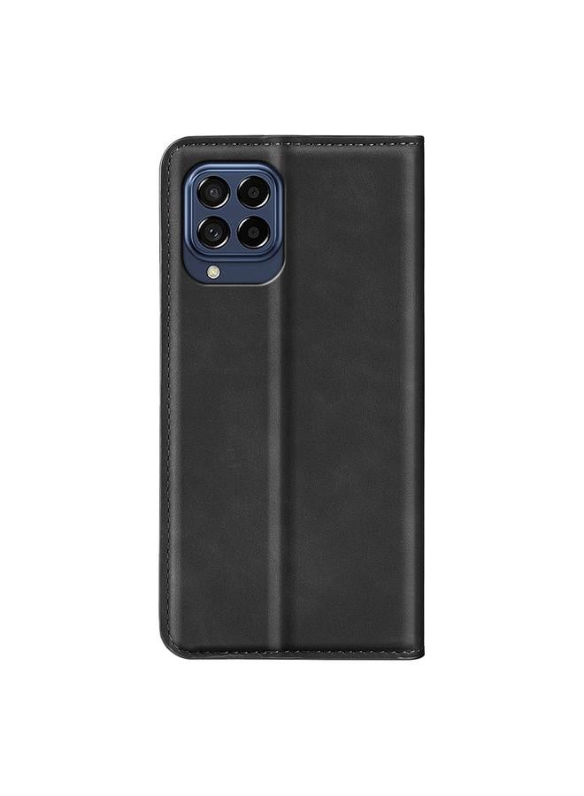 اس-توب جراب هاتف Samsung Galaxy M33 من الجلد المغناطيسي القابل للسحب بتصميم كلاسيكي - Image 3